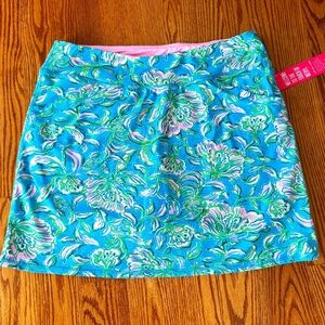 Lilly Pulitzer Maryana Skort UPF 50+ Cumulus Blue Chick Magnet NWT Size Large